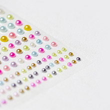 magico白色珍珠钻贴纸儿童茉纪背胶美甲饰品彩色卡通指甲贴批发