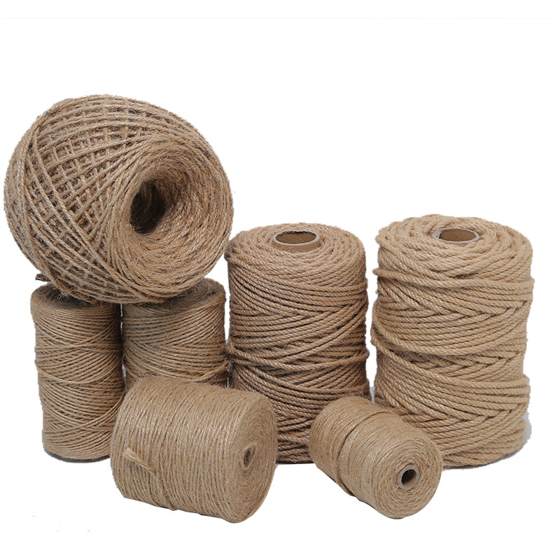Cuerda de cáñamo cuerda de etiqueta decorativa vinculante cuerda hecha a mano DIY alambre trenzado foto pared material tejido cuerda gruesa y delgada Alambre de cáñamo