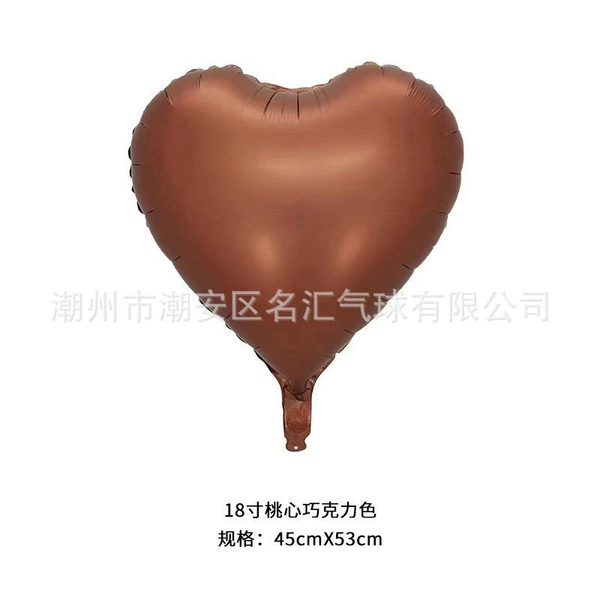 18 -inch peach heart chocolate color