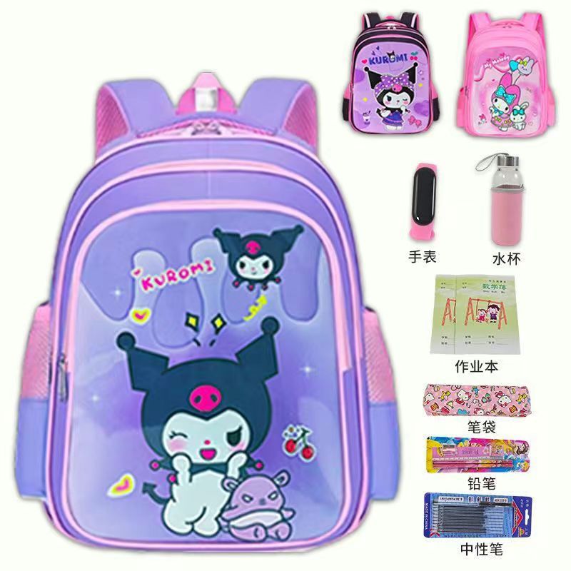 Mochila de hombro de gran capacidad para niños Kulomi mochila escolar para niños de jardín de infantes estudiantes de primaria Melody lindos dibujos animados mujeres