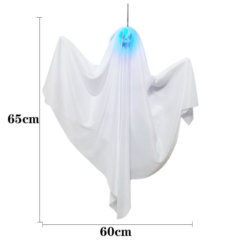 Halloween luminoso fantasma blanco colgando fantasma horror decoración puerta colgante casa embrujada escapar escena diseño Accesorios