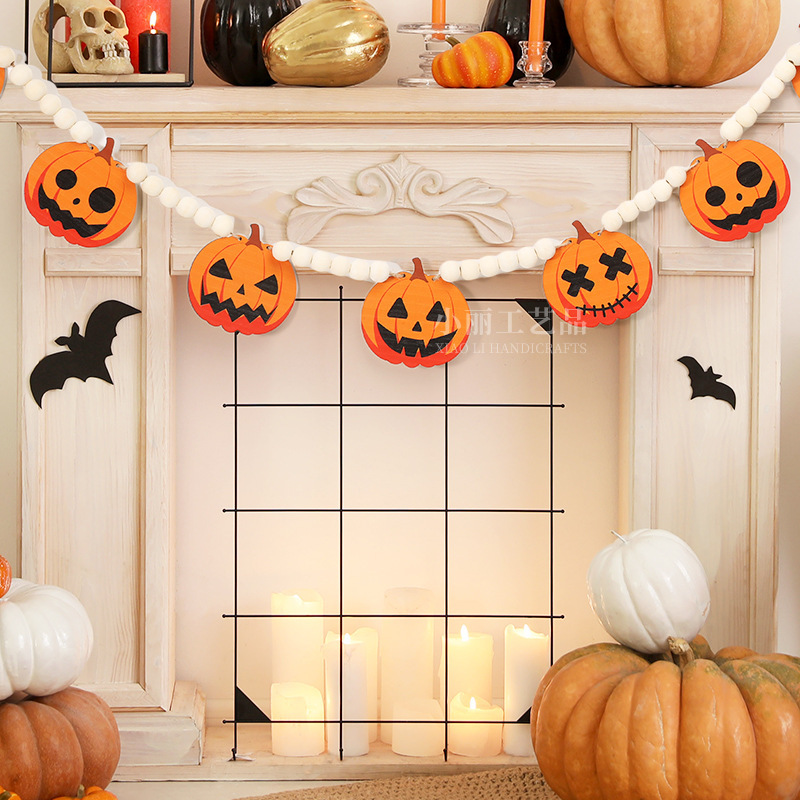 国境を越えた新しいハロウィーン旗バナー装飾ハロウィーン雰囲気背景配置パーティー装飾用品|undefined