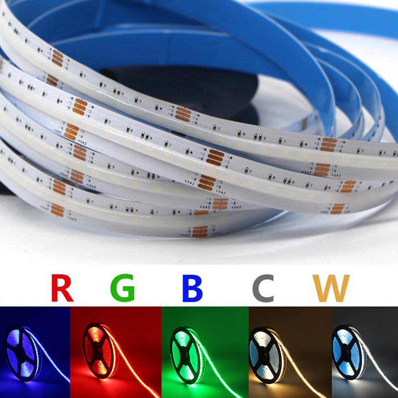 批发四合一Fcob rgbw灯带784灯rgbww家装室内24v照明氛围led灯条