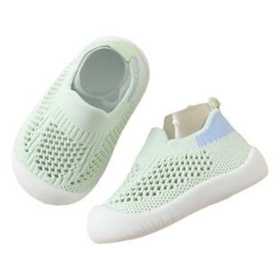 Baby toddler shoes soft bottom non-slip baby shoes spring and summer slip-on 1-3 years old children's men's and women's mesh casual shoes