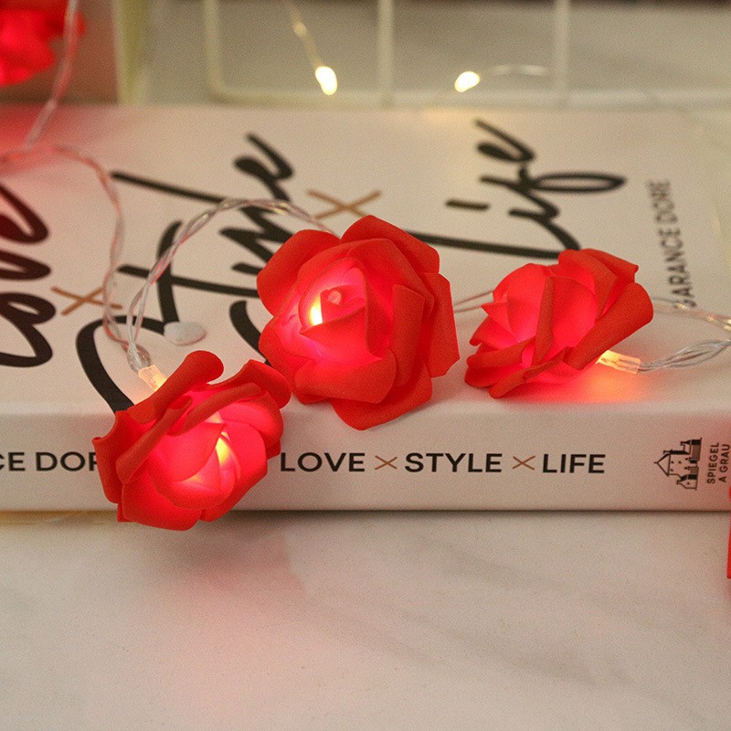 LED rosas luces de color día de San Valentín boda romántica propuesta de matrimonio decoración flash diseño de escena de cumpleaños