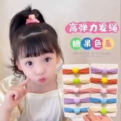 アマゾンの子供のキャンディー色の5本セットのタオルリングの髪飾りの女の子は髪を傷つけません。