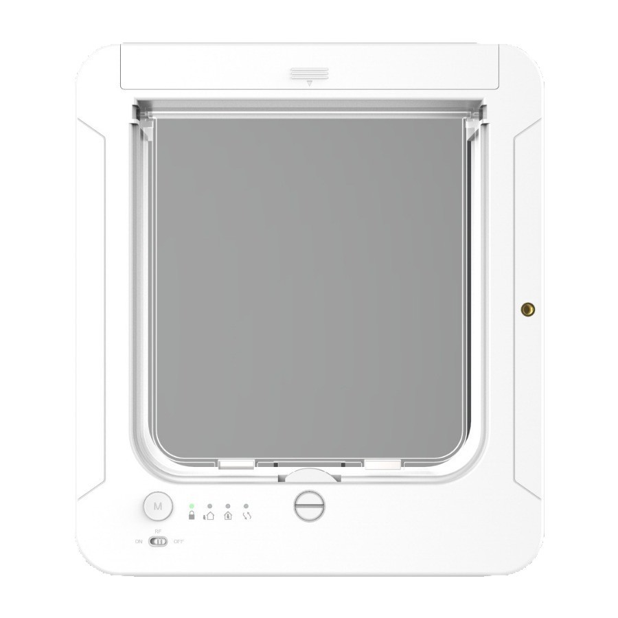 Puerta inteligente para mascotas de Amazon, puerta para gatos, agujero para gatos, puerta de inducción RFID, dirección de entrada y salida, puerta para mascotas, perro y gato