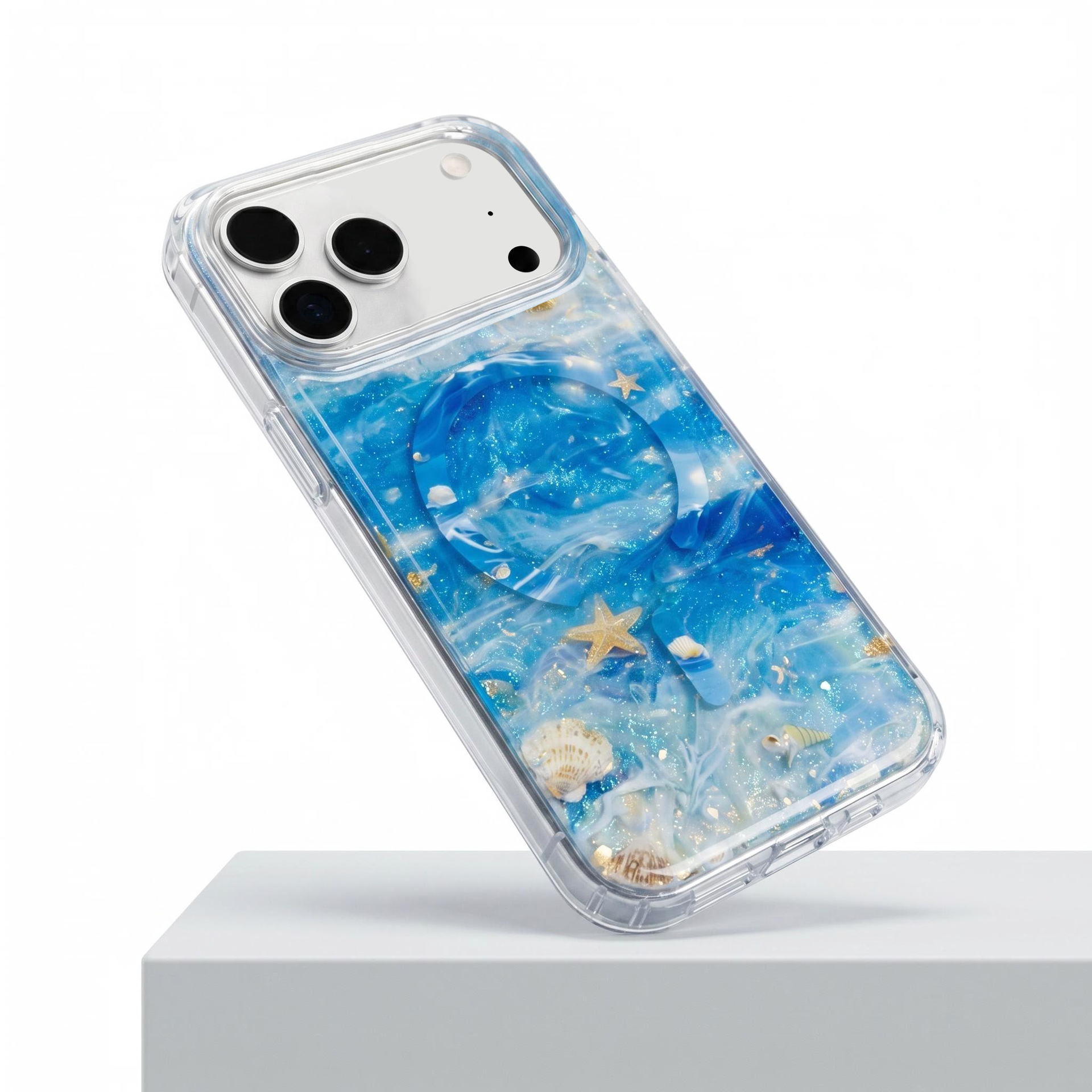 El patrón de concha de ensueño se aplica a la carcasa del teléfono móvil de absorción magnética Apple 17promax iPhone 17 degradado 16pro anti - caída image 9