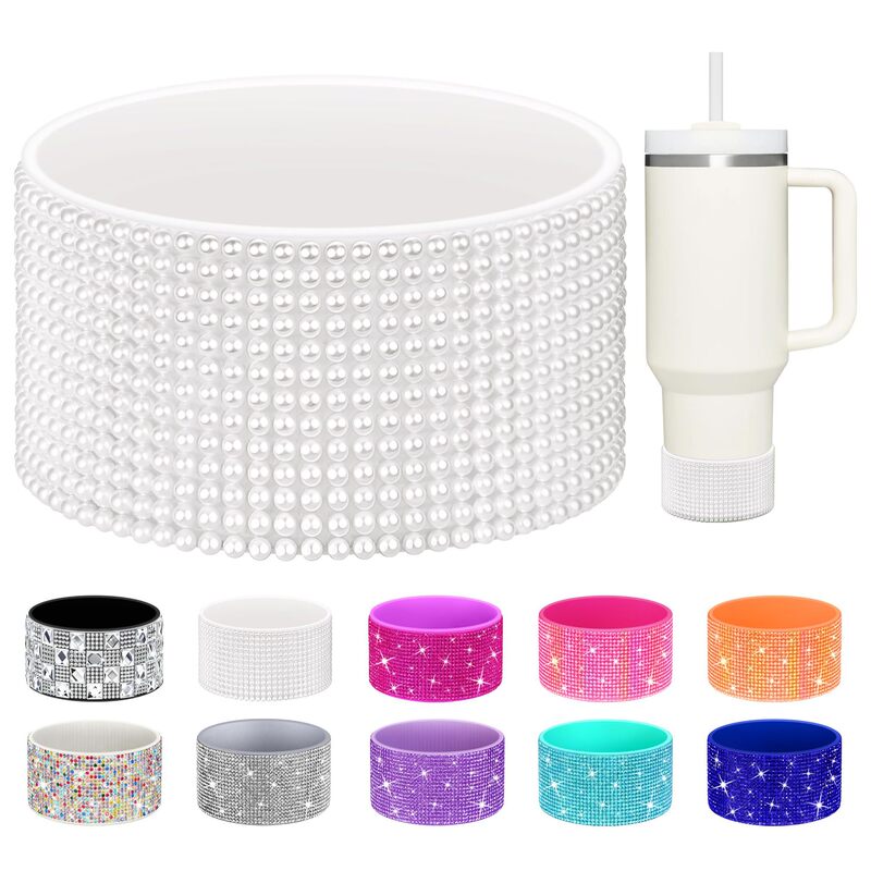 Cross-Border Stanley Silicone Cup Cover with Diamond, Silicone Bottle Cover, Silicone Protective Cover, Non-Slip Water Bottle Cover, Cup Accessories