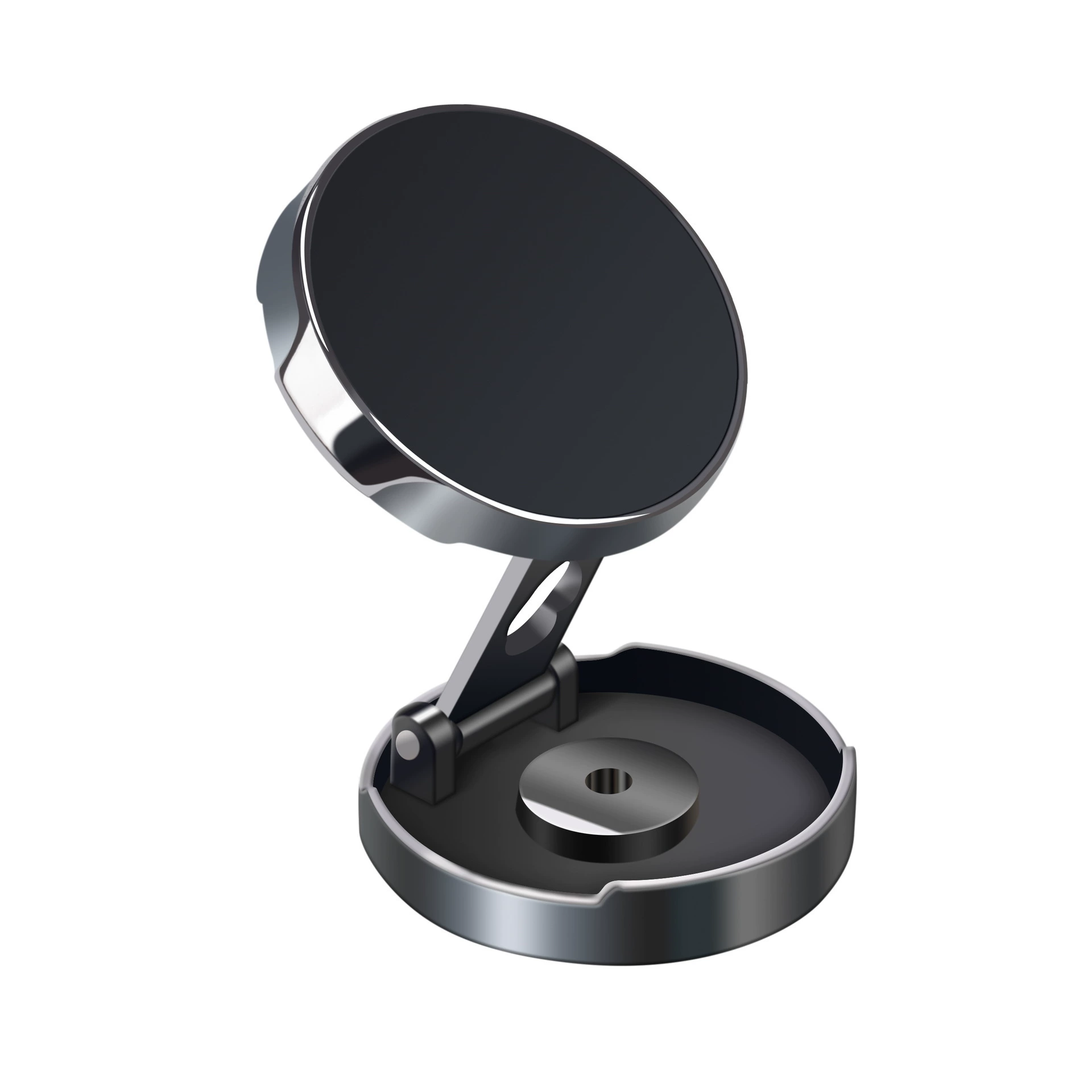 Creative tubing, round strong magnet, folding rotating phone holder, wholesale