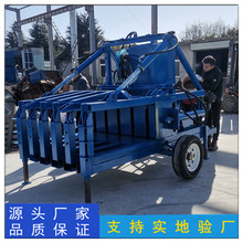 柴油芦苇切断打捆机方形牧草秸秆打包机牵引式秸秆压块机