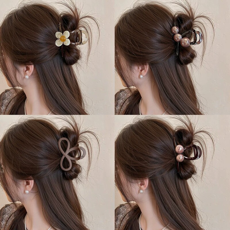 Unique and beautiful half-up hairstyle 2026, extremely good-looking medium-sized claw clip for back of the head, simple hair clip accessory Unique and beautiful half-up hairstyle 2026, extremely good-looking medium-sized claw clip for back of the head, simple hair clip accessory