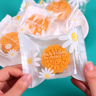 Biscuit candy packaging bag Daisy snowflake crisp bag cookie pastry bag moon cake machine sealing bag 100 pack