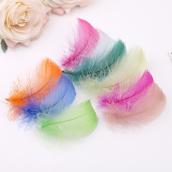 Handmade DIY colorful goose feathers small floating feathers…