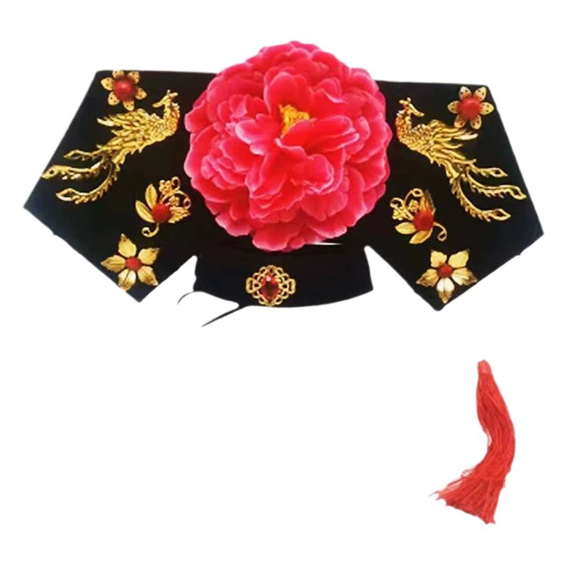 Свадебные серьги с перьями, цветочная корона, золотые аксессуары для волос, традиционные ювелирные украшения, платье Ханфу с изображением дракона и феникса на плечах, праздничный наряд для тостов.