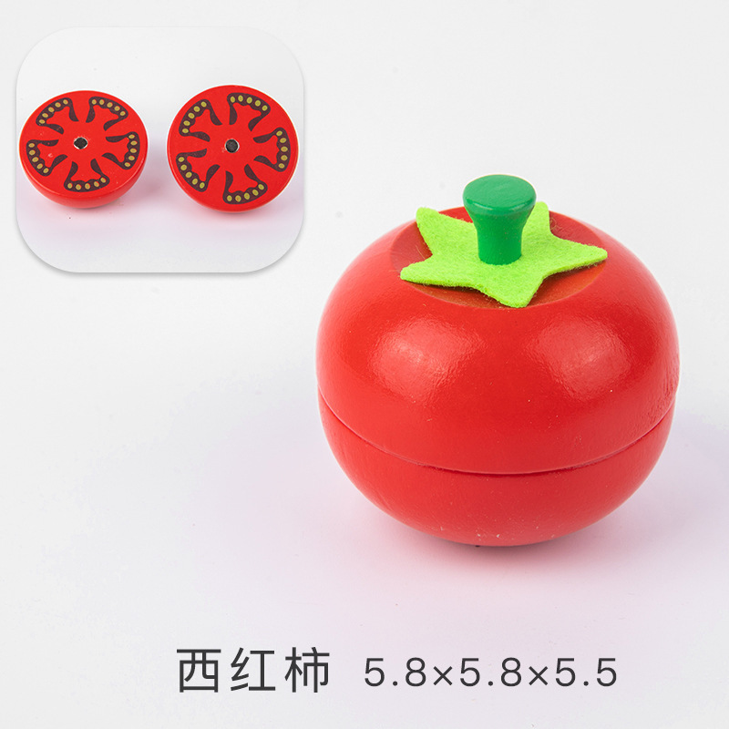 Los niños juegan casa cocina juguetes madera magnética verduras y frutas cortar madera frutas y verduras a granel traje al por mayor