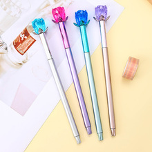 书写办公签字笔玫瑰礼品钻石笔学习中性笔钻石头写字笔婚礼签到笔