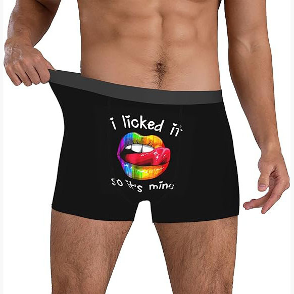 European and American Men's Personalized Breathable Boxer Briefs Cross-Border Foreign Trade Funny and Interesting Christmas Underwear Couple Gifts