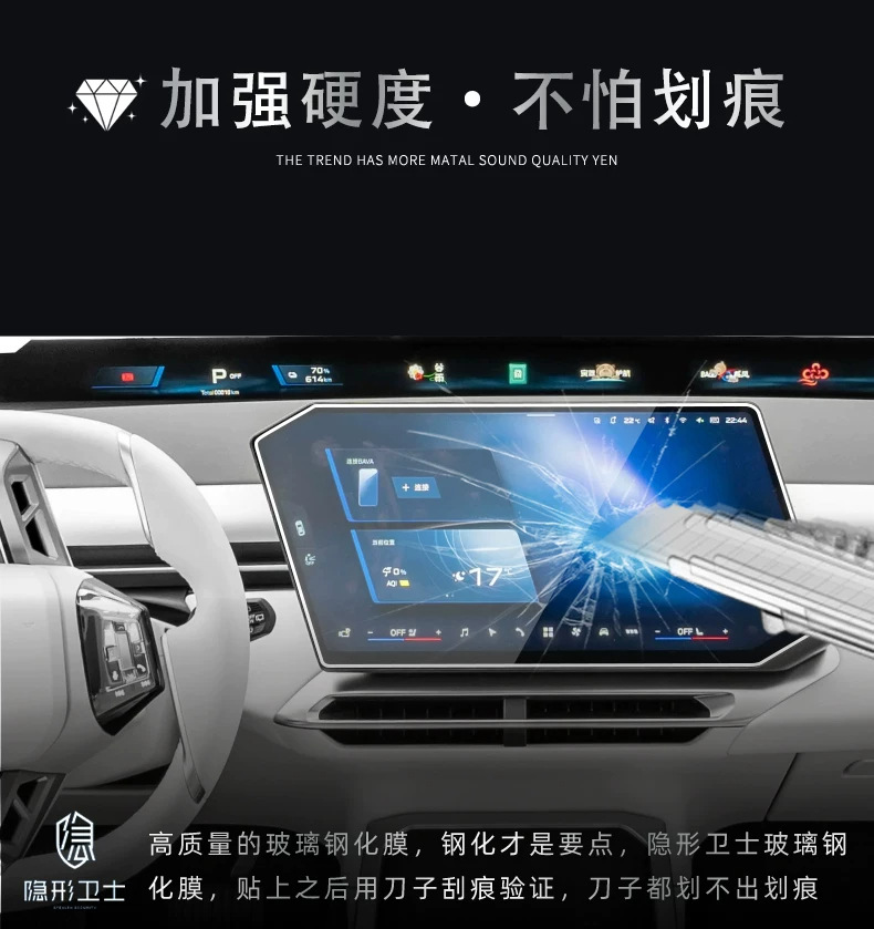 Suitable for 2026 BMW iX3: center console, navigation, instrument panel, and interior display screen protective tempered glass film, car accessories for modification