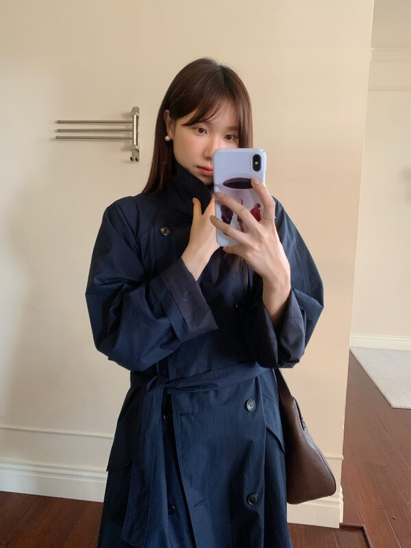 DIGM | 2025秋季极简风高级感经典廓形宽松长款风衣外套女A09099|undefined