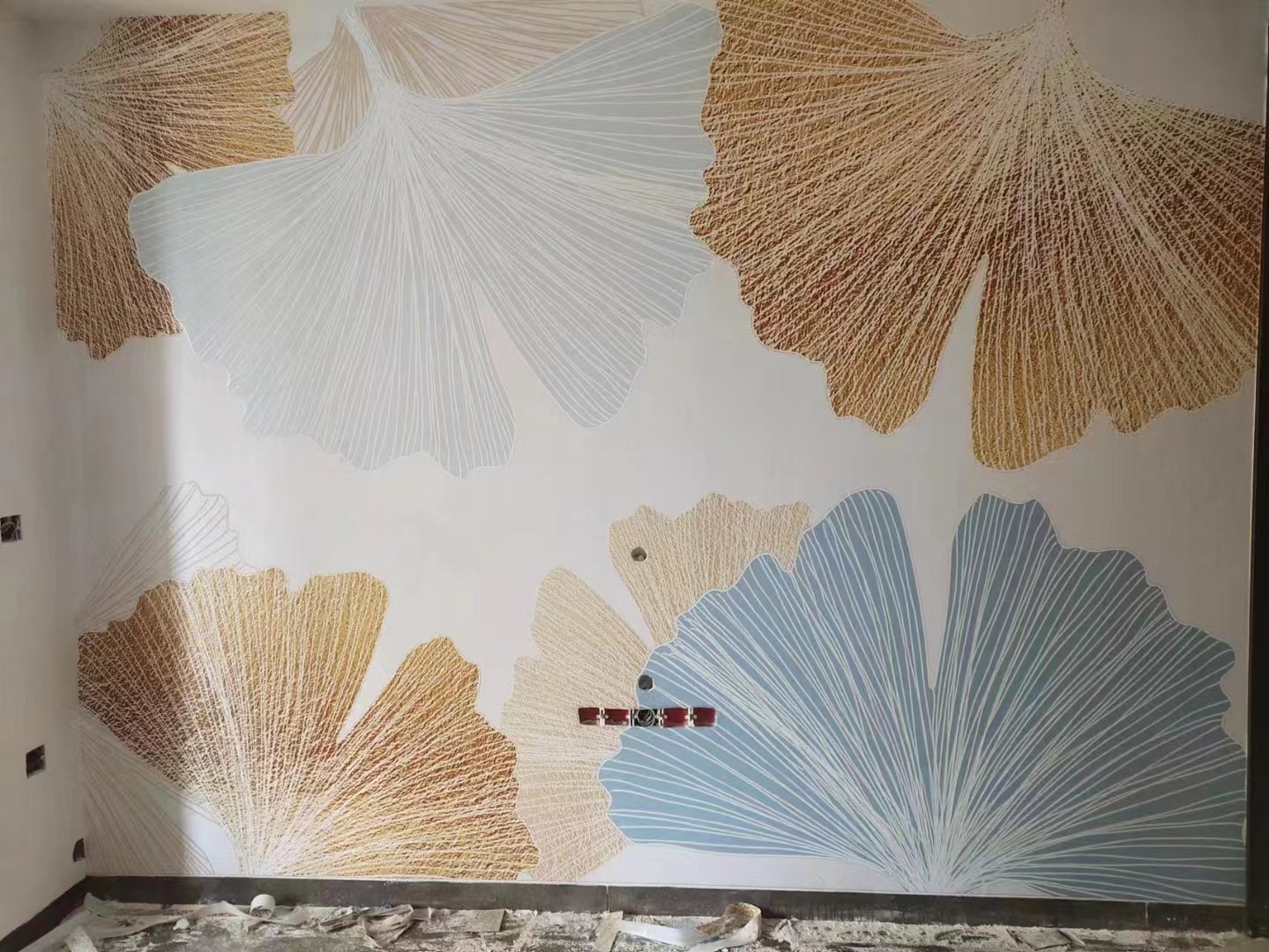 现代简约背景墙彩