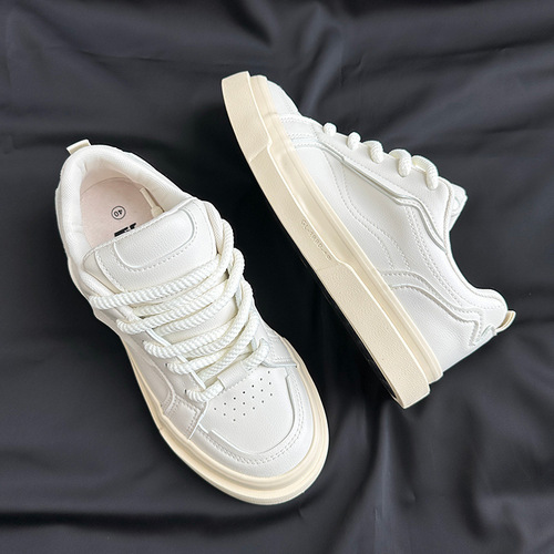 White shoes for men and women, same style couple shoes, autumn new sports and leisure sneakers, fashionable and versatile men's shoes