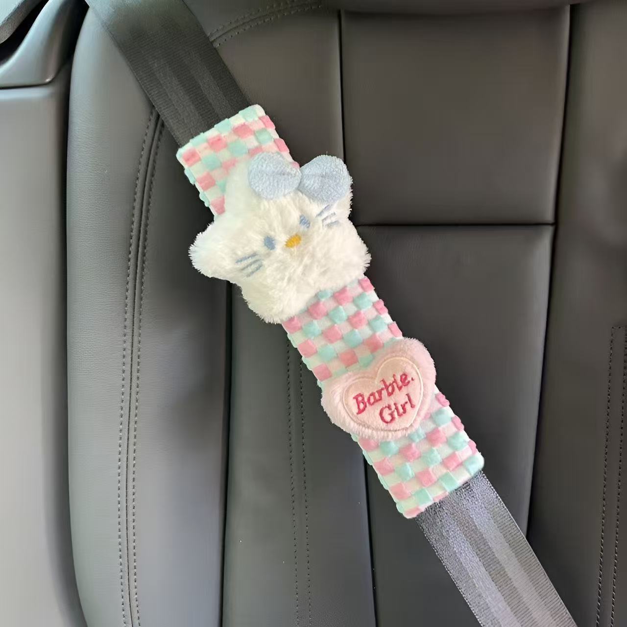 Car Tissue Bag Hanging Pouch Cute Star Pink Car Tissue Box for Interior Use Seat Tissue Bag Hanging Tissue Box