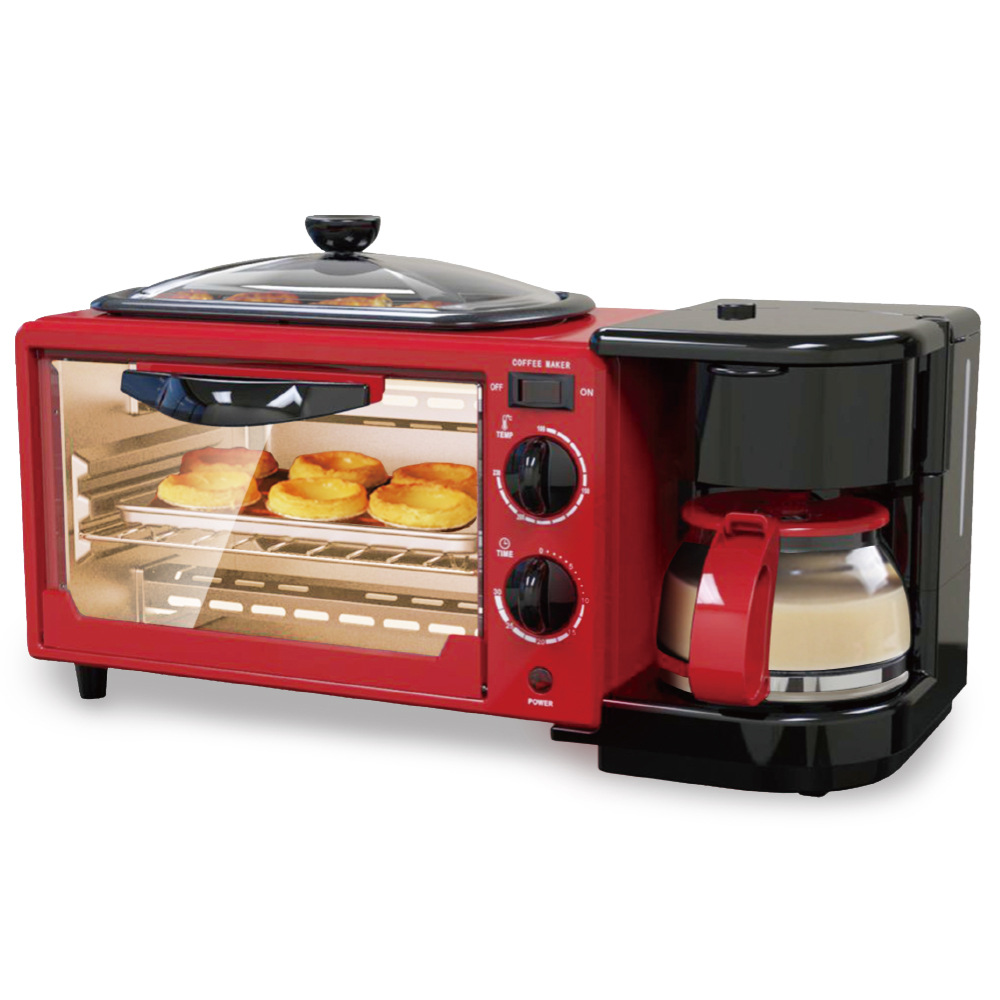 Household three in one coffee multifunctional fully automatic toaster, mini electric oven, and egg fryer_voghion.com