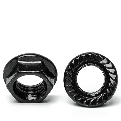 Black flange nut thickened carbon steel padded anti-slip hexagonal flange nut cap M3|M4|M5|M6|M8