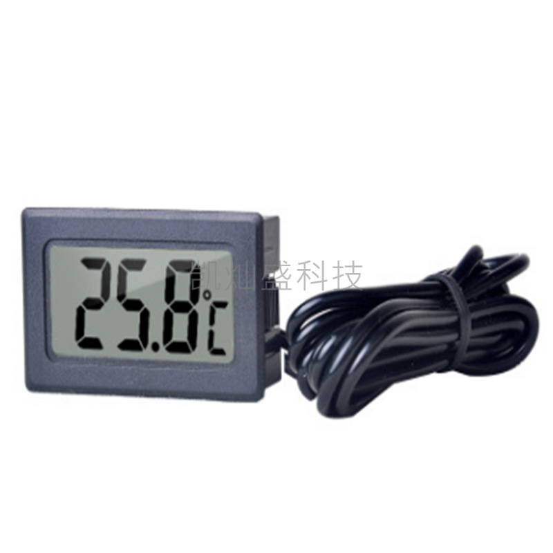电子数显 数字温度计 鱼缸冰箱水温表 测温仪 防水探头