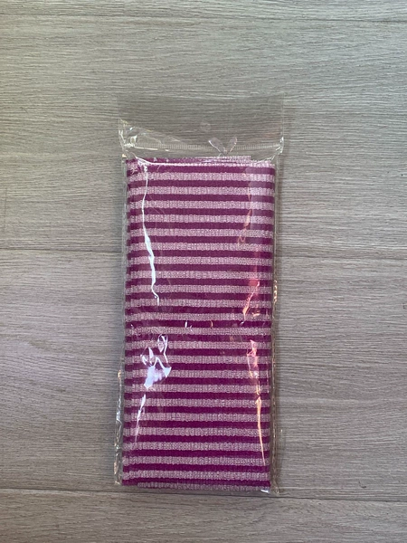 30x90cm purple pinstripe bath towel (opp)