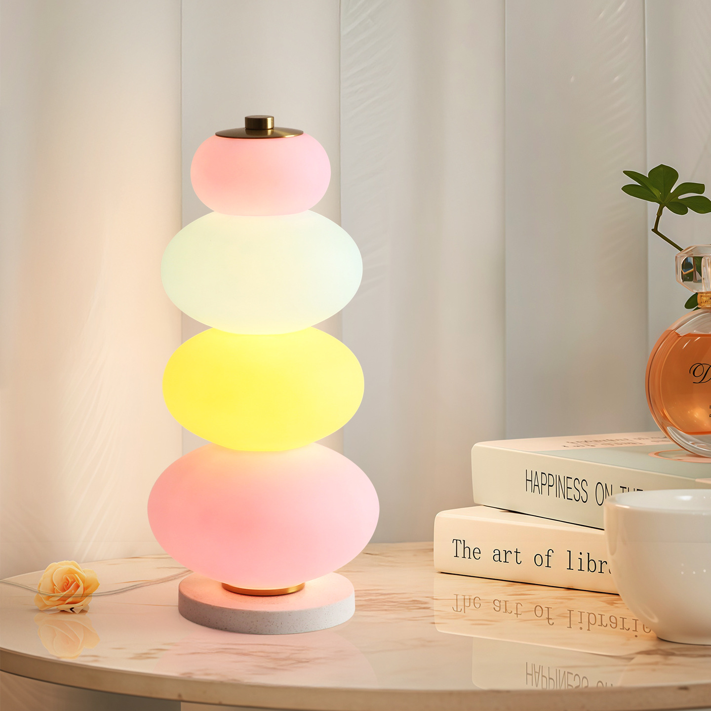 Luz de piso de caramelo arcoíris dormitorio creativo calabaza macarón niña dormitorio principal sala de estar sofá luz de piso 522L image 3