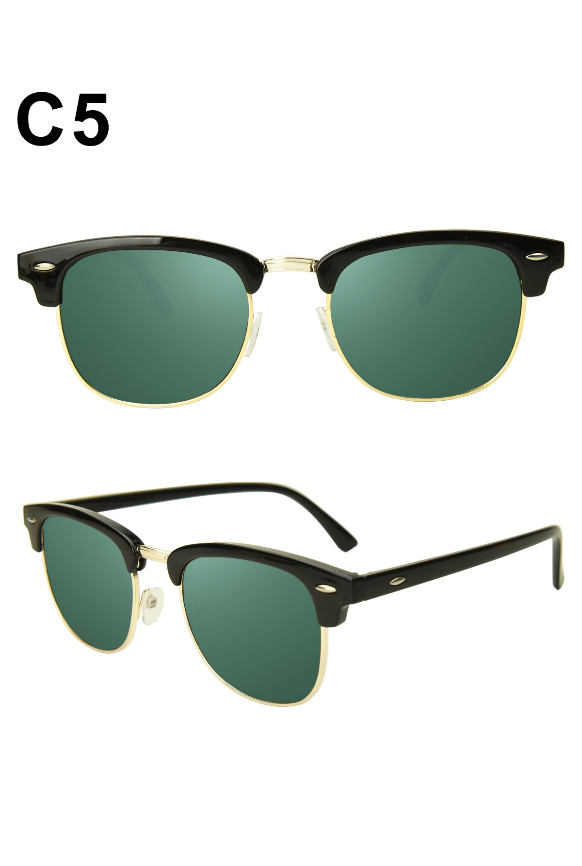 Streetwear Solid Color Tac Oval Frame Full Frame Men's Sunglasses display picture 11