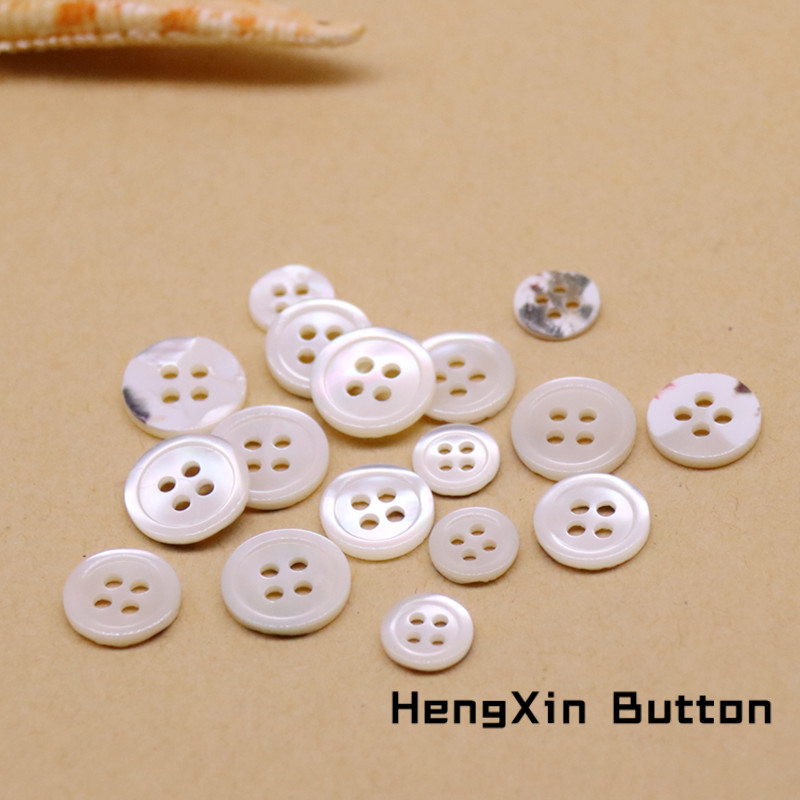 厂家批发 天然塔螺细边四孔贝壳钮扣 衬衫贝壳扣子针织开衫西装扣