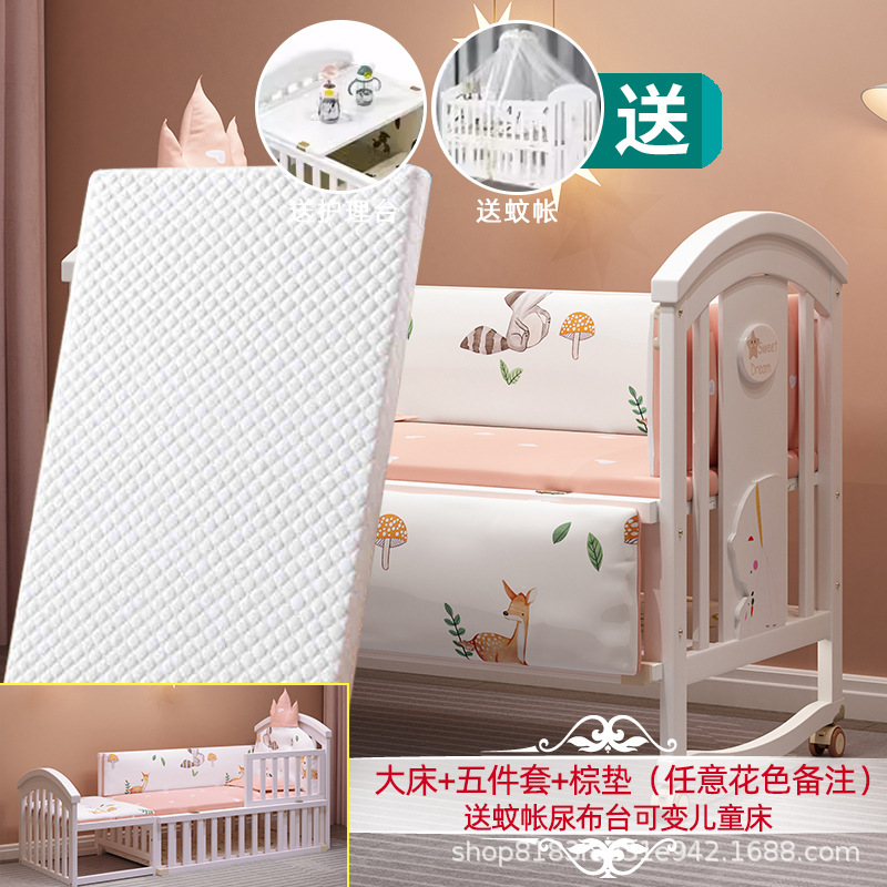 Cuna blanca europea de madera maciza