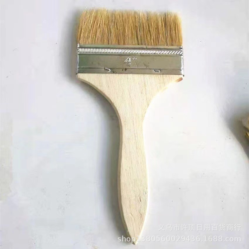 油漆刷加厚毛刷子不掉毛加长加密硬毛工业用刷子毛刷批发胶水刷子