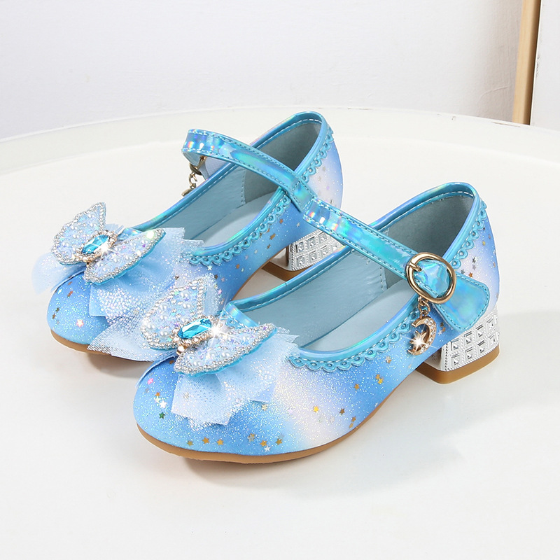 Zapatos de Cristal de Princesa para Niñas de Cuero Sintético PU con Tacón Alto image 5