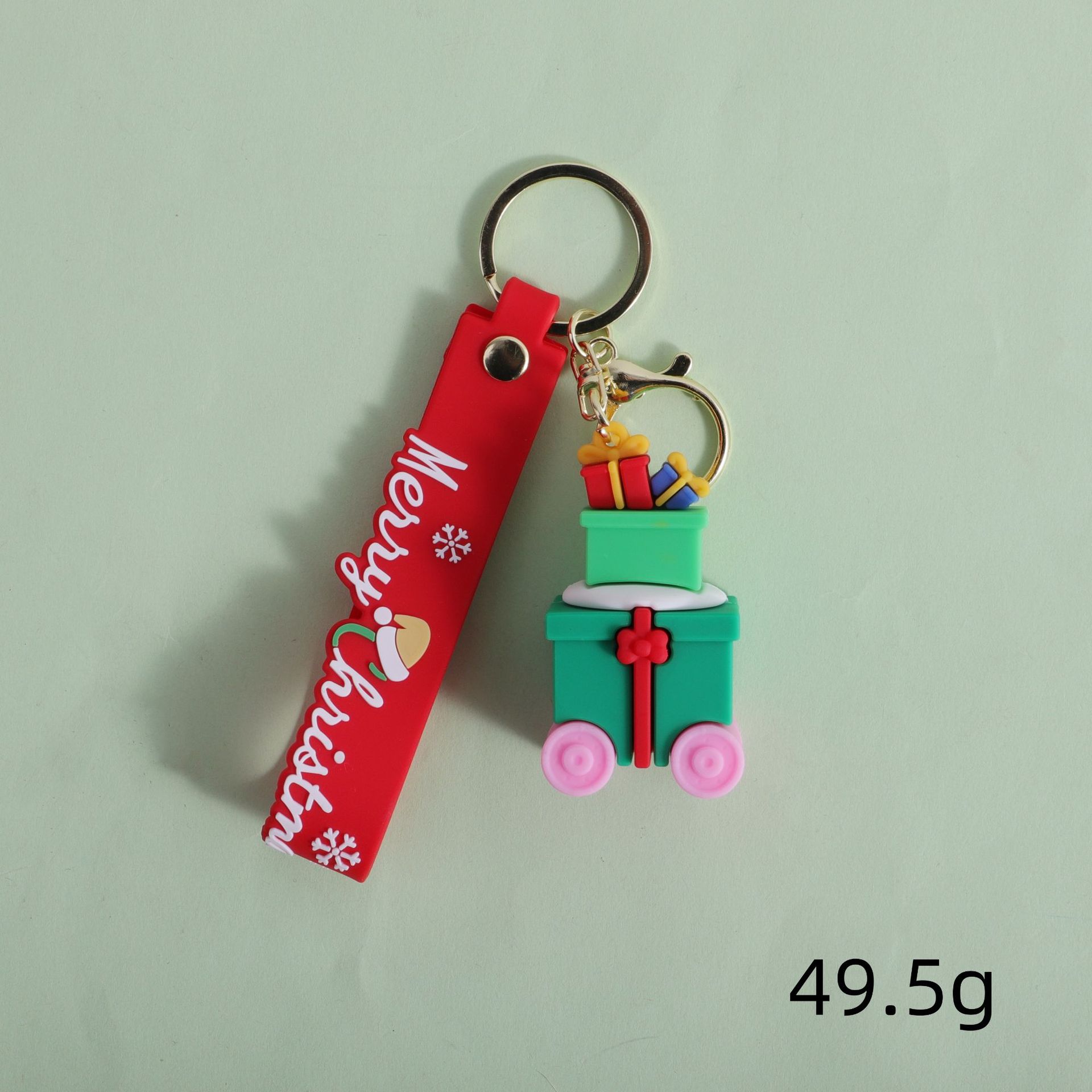 Nuevos productos transfronterizos Santa Claus llavero dibujos animados estilo lindo muñeco de nieve mochila alce colgante coche