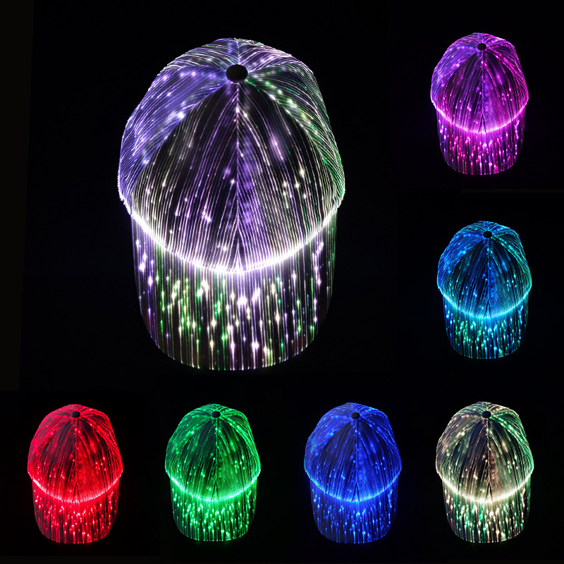 LED Fiber Optic Glowing Baseball Cap���˷������ñ�������ñ