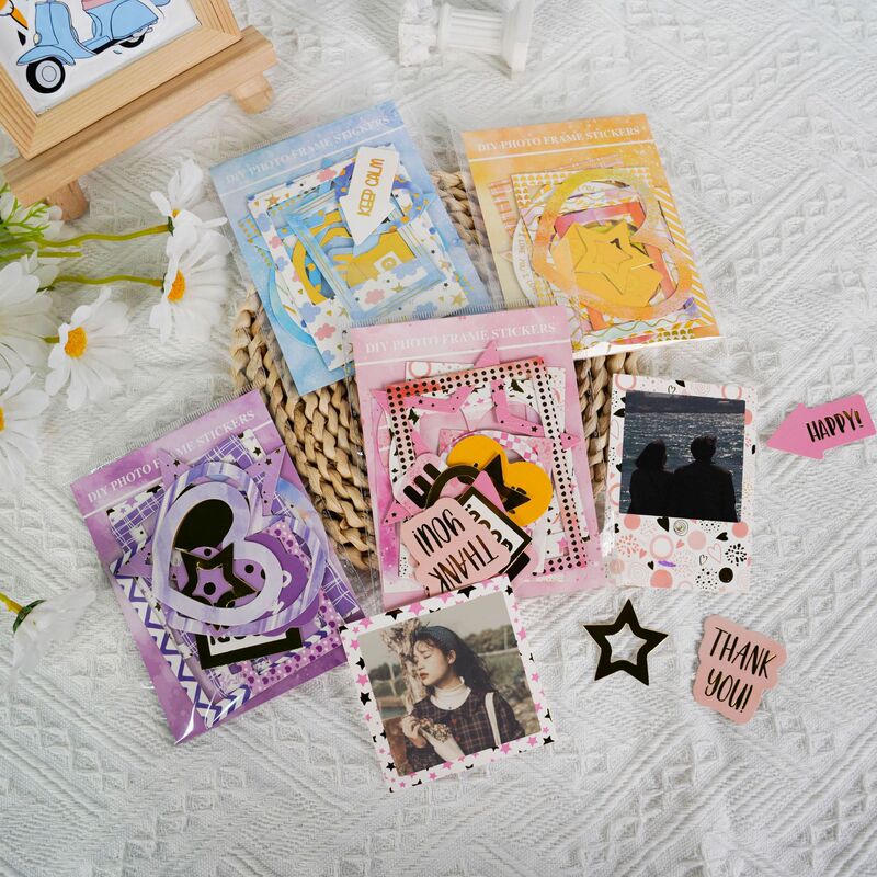 Cross-border photo frame stickers children's journal material diy Polaroid photo journal decoration diary border sticker paper bag Cross-border photo frame stickers children's journal material diy Polaroid photo journal decoration diary border sticker paper bag