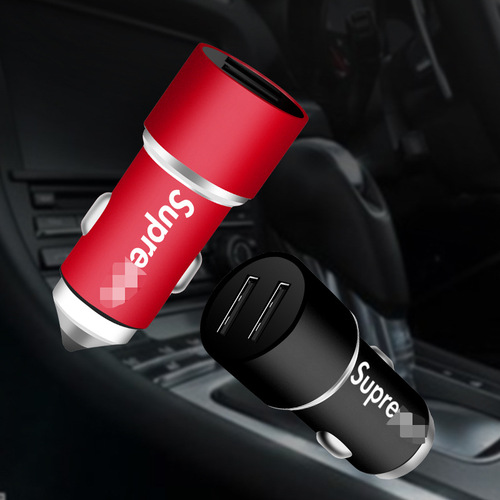 Trendy car charger one-to-two car charger cigarette lighter personalized car mobile phone charger plug car fast charging