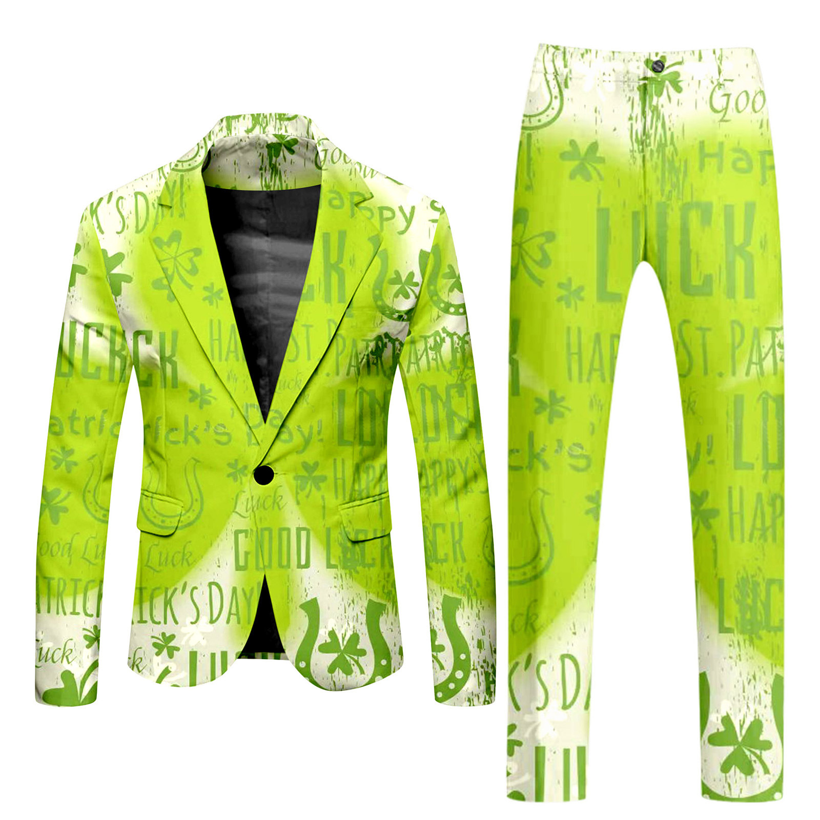 Traje verde fresco y enérgico Traje de estilo de personalidad casual de negocios Traje de un solo botón Pantalones delgados WL8-MR7