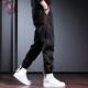 Spring and Summer plus size Leg Contrast Color Men's Casual Pants Trendy Brand Loose Thin Hong Kong Style Trendy All-match Work Pants for Men