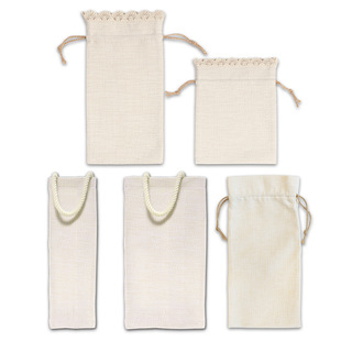 Manufacturer Canvas Drawstring Bag in Stock Cotton Drawstring Bag Rice Packaging Bag Storage Bag Blank Can Be Printed with Logo
