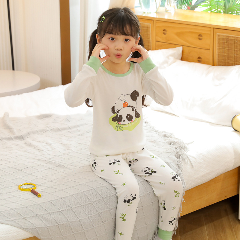 儿童保暖内衣天丝棉男童秋衣秋裤套装小女孩打底睡衣宝宝家居服冬|undefined