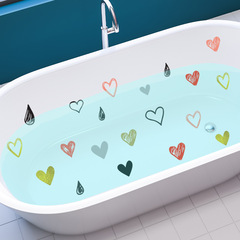 尚易SPW-B095防滑幾何愛心浴缸貼自粘防水浴缸裝飾廠家批發牆貼紙