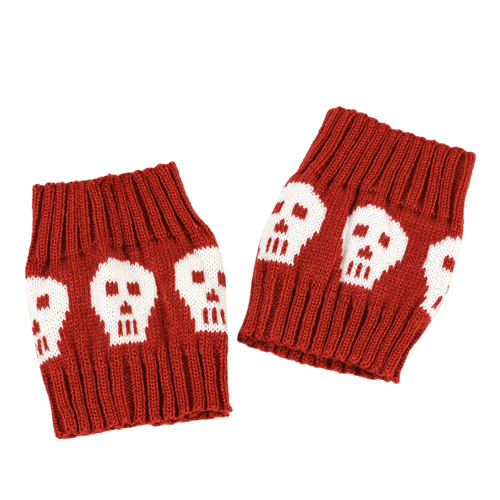 Women's Gender Halloween Basic Women's Color Block Skull Polyacrylonitrile Fiber Jacquard Crew Socks A Pair