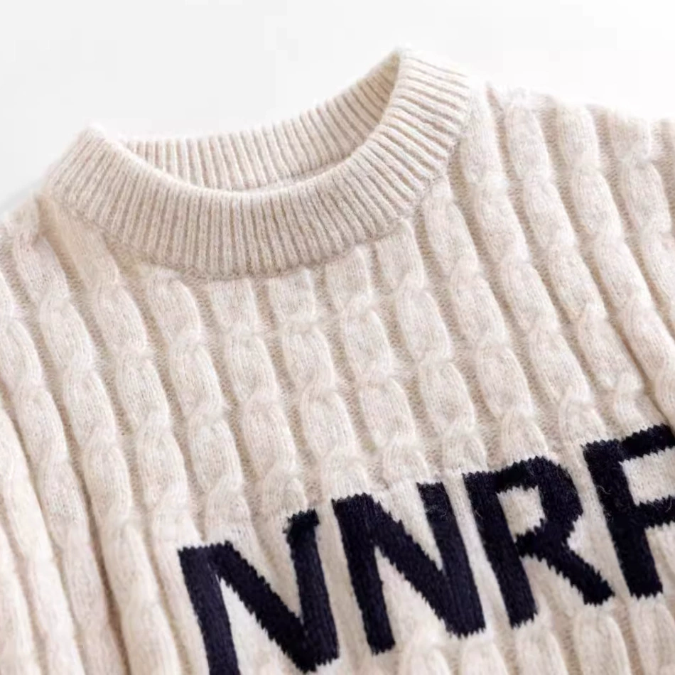 Demi-season sweater, children's winter woolen knitted fashionable thermal underwear, for teenagers