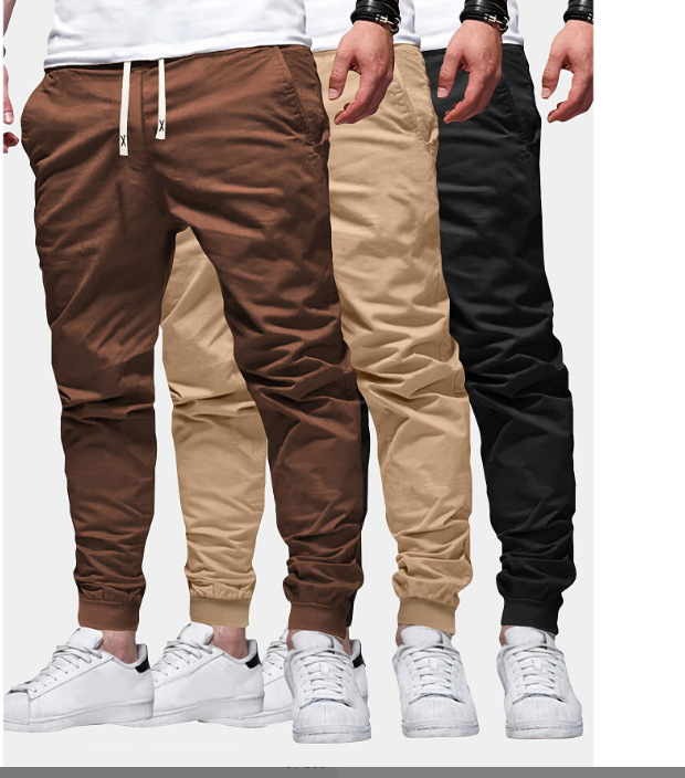 Cross-border High Street nuevos pantalones de color sólido para hombres pantalones deportivos para hombres jóvenes