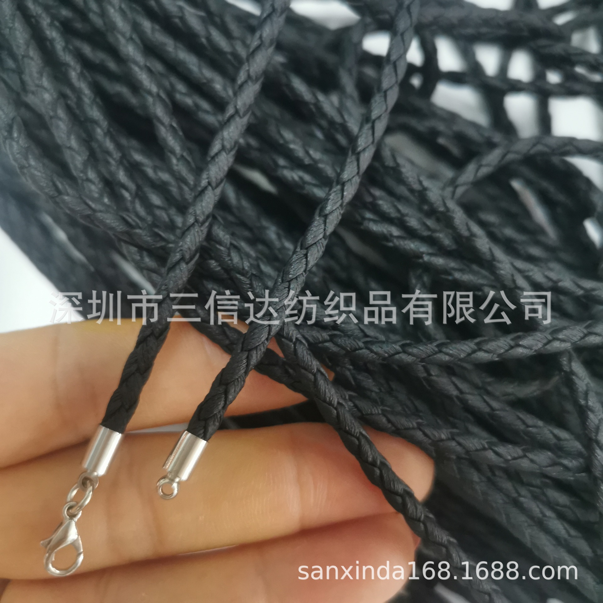 免费拿样3mm皮绳项链绳龙虾扣diy黑色蜡线吊坠皮绳定手工首饰